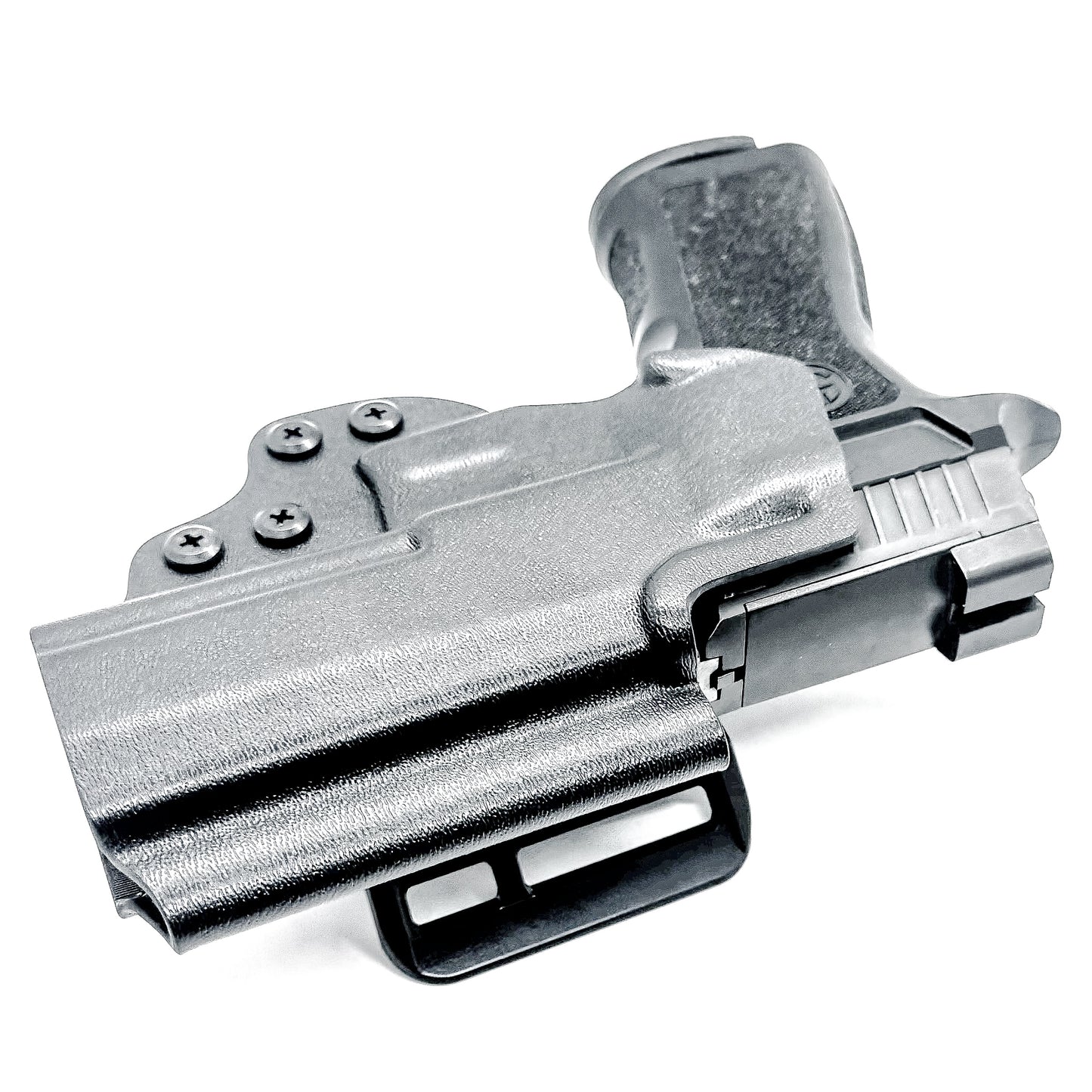Outside Waistband Holster for Sig Sauer P320 Carry, Compact, M18 or P320  Wilson Combat Carry grip module & Gas Pedal in black with a 4BROS 1.5" Belt  Slide.