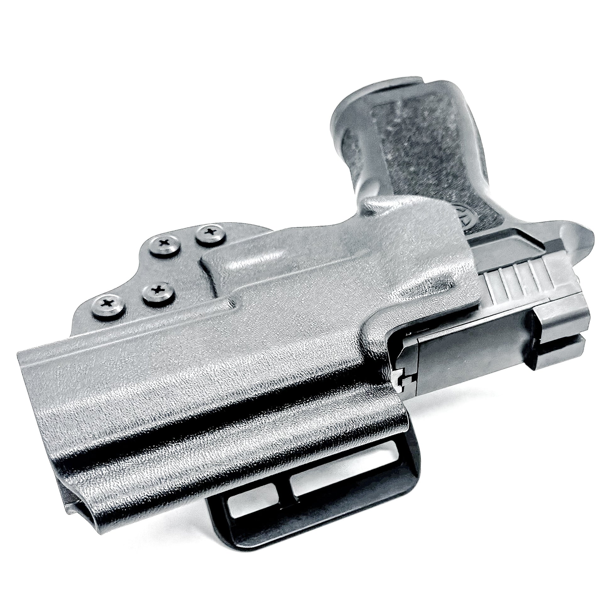 Outside Waistband Holster for Sig Sauer P320 Carry, Compact, M18 or P320  Wilson Combat Carry grip module & Gas Pedal in black with a 4BROS 1.5" Belt  Slide.