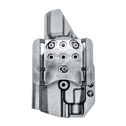 Black Outside Waistband OWB Holster for the Sig Sauer P320 Compact or Carry pistol and a Streamlight TLR-7 HL-X shown with the 4BROS 1.5" Belt Slide.