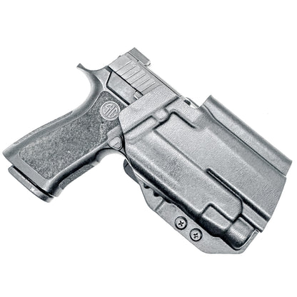 Black Outside Waistband OWB Holster for the Sig Sauer P320 Compact or Carry pistol and a Streamlight TLR-7 HL-X shown with the 4BROS 1.5" Belt Slide.