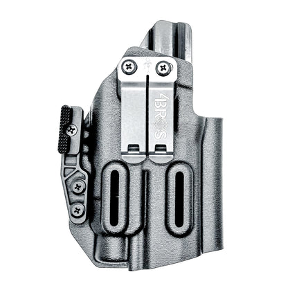 Inside Waistband Holster for Sig Sauer P320 Compact/Carry & Streamlight TLR-7 X or HL-X & Align Tactical Thumb Rest shown in black with a DCC Monoblock and a Modwing.