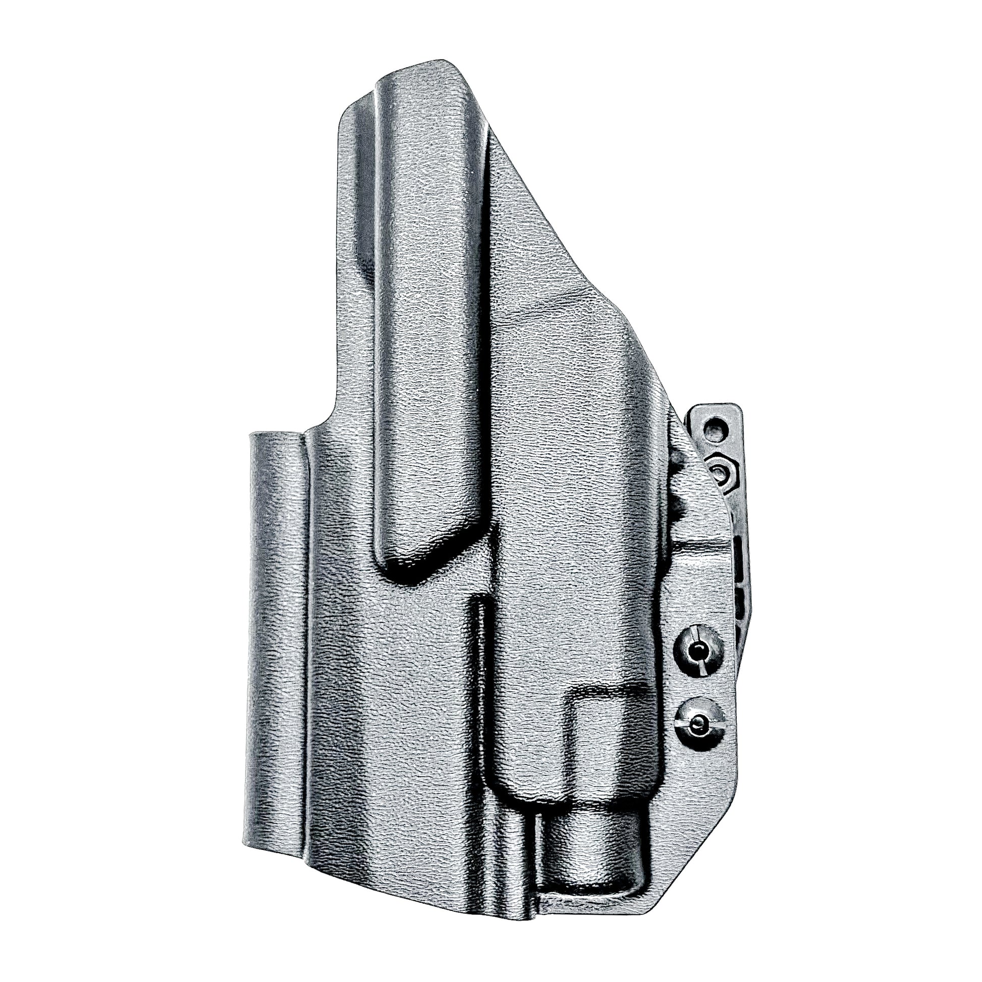 Inside Waistband Holster for Sig Sauer P320 Compact/Carry & Streamlight TLR-7 X or HL-X & Align Tactical Thumb Rest shown in black with a DCC Monoblock and a Modwing.