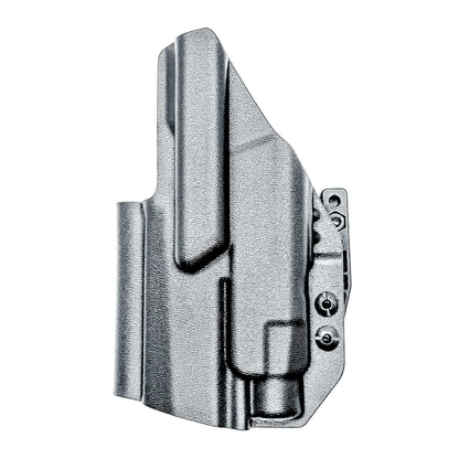 Inside Waistband Holster for Sig Sauer P320 Compact/Carry & Streamlight TLR-7 X or HL-X & Align Tactical Thumb Rest shown in black with a DCC Monoblock and a Modwing.