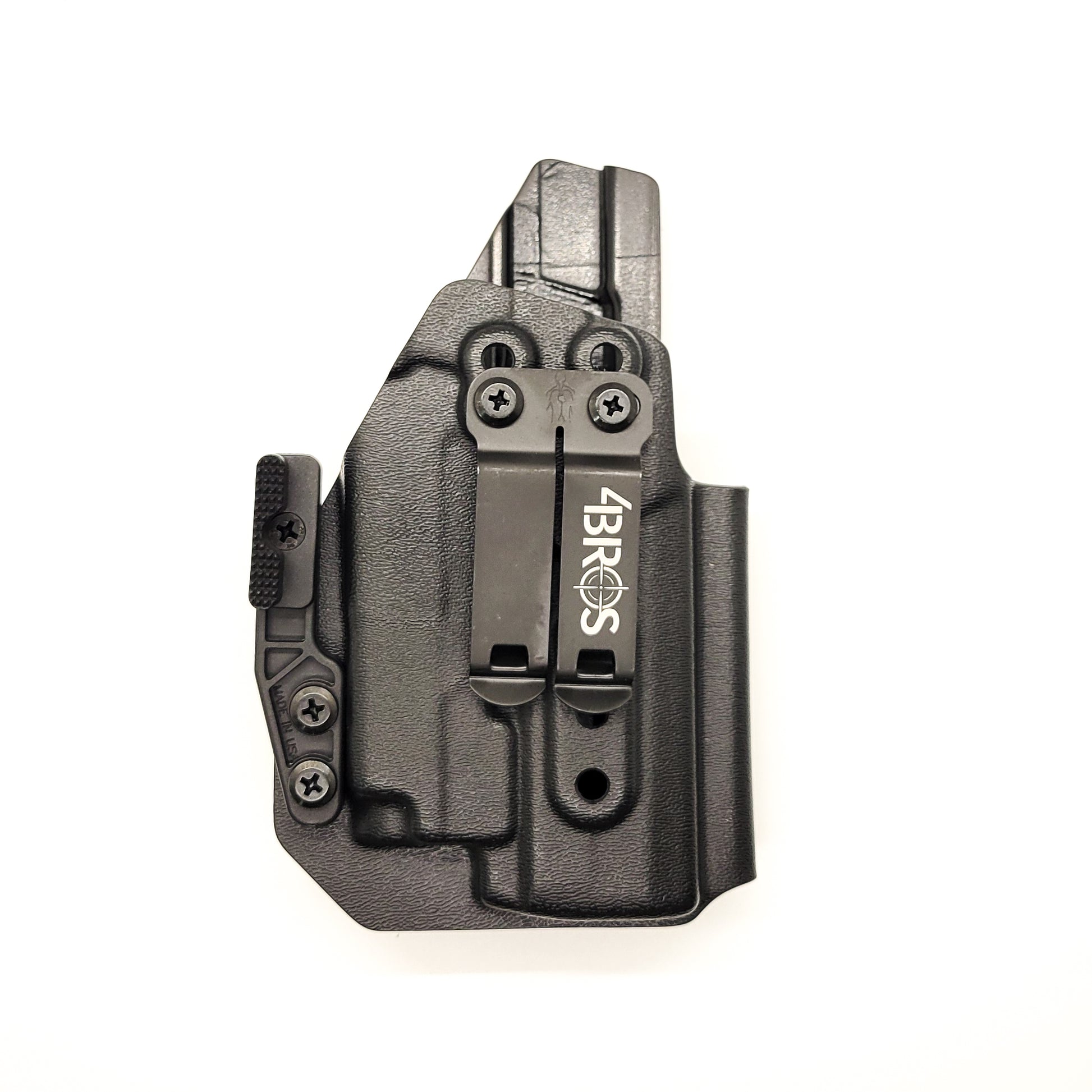 For the best IWB Inside waistband holster for Sig Sauer P320  Compact, Carry, or M18 & Olight PL-Mini 2 with GoGun USA Gas Pedal, shop Four Brothers holsters. 
