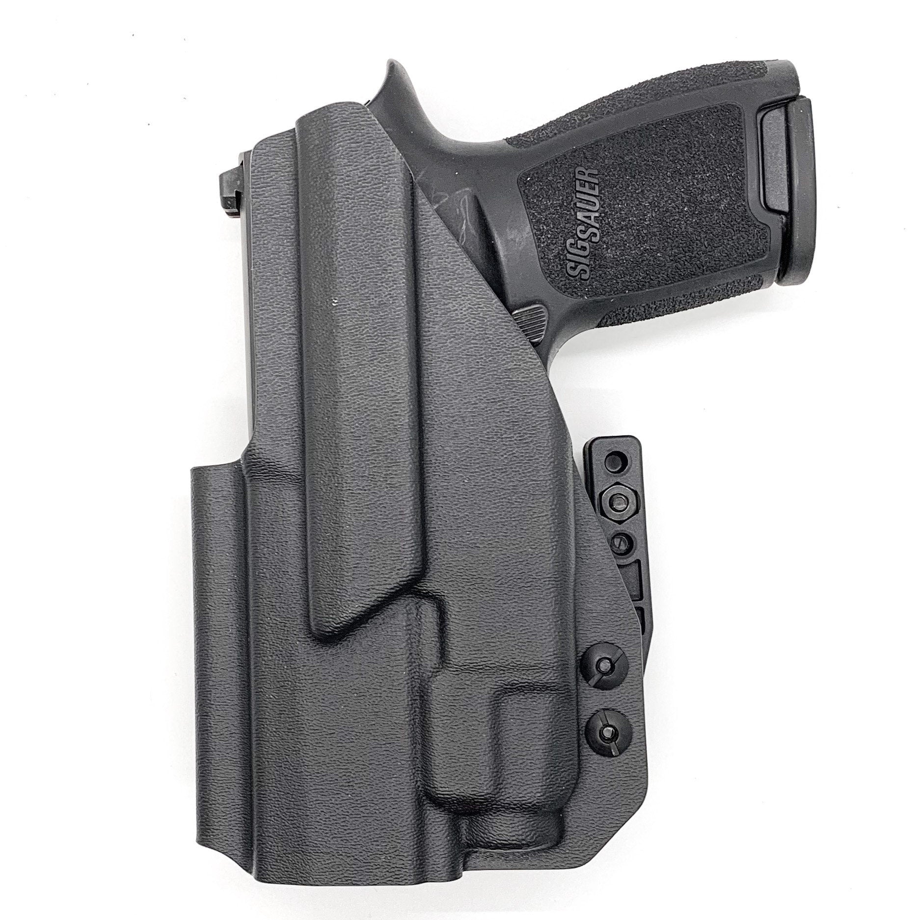 For the best Inside Waistband Holster for Sig Sauer P320 Compact/Carry & Streamlight TLR-7 X or A & Align Tactical Thumb Rest shop Four Brothers holsters. 