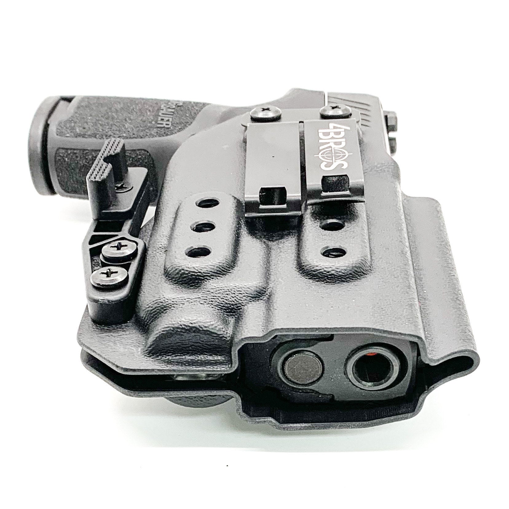 For the best Inside Waistband Holster for Sig Sauer P320 Compact/Carry & Streamlight TLR-7 X or A & Align Tactical Thumb Rest shop Four Brothers holsters. 