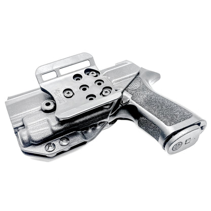 Black Outside Waistband OWB Holster for the Sig Sauer P320 Compact or Carry pistol and a Streamlight TLR-7 X or A shown with the 4BROS 1.5" Belt Slide.