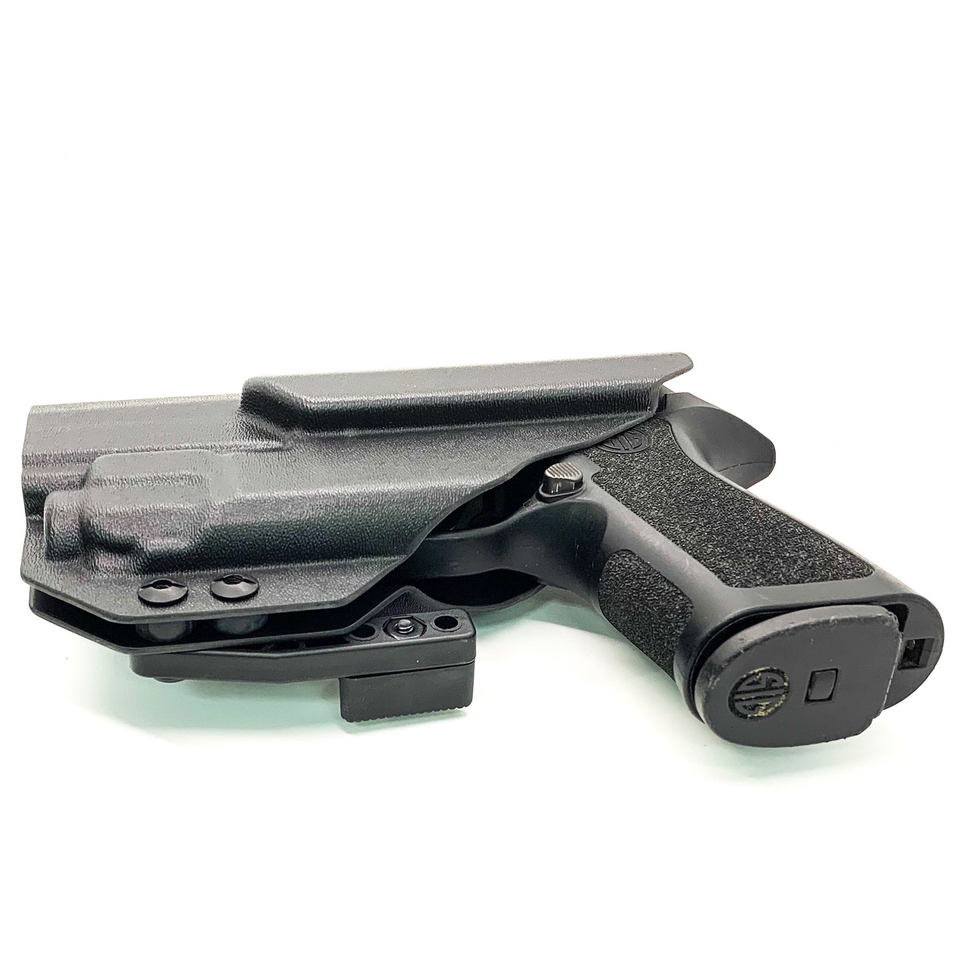 For the best IWB Kydex Inside Waistband Holster for the Sig Sauer P320 Compact, Carry or M18 & Streamlight TLR-8A & Gas Pedal shop Four Brothers Holsters  
