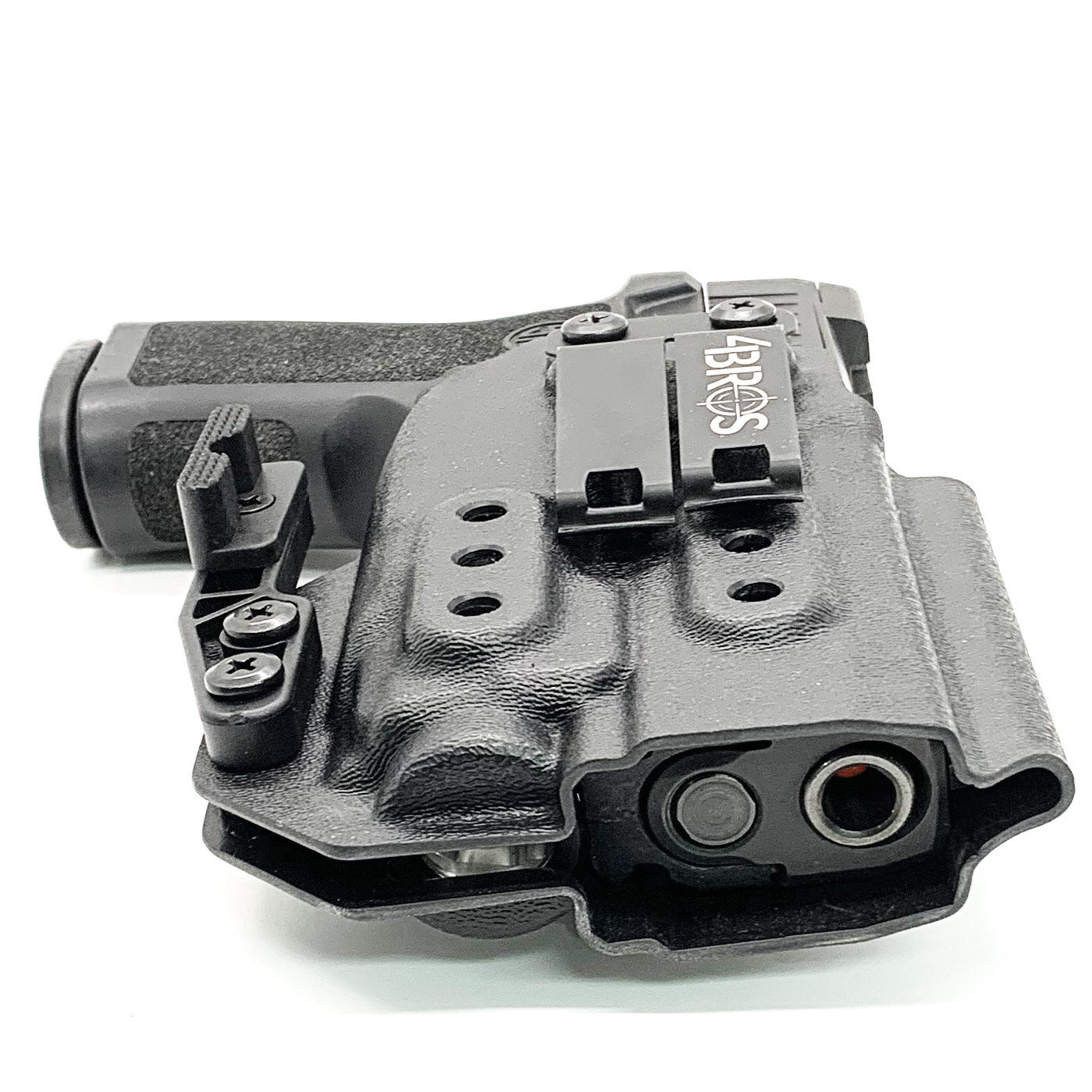 For the best IWB Kydex Inside Waistband Holster for the Sig Sauer P320 Compact, Carry or M18 & Streamlight TLR-8A & Gas Pedal shop Four Brothers Holsters  
