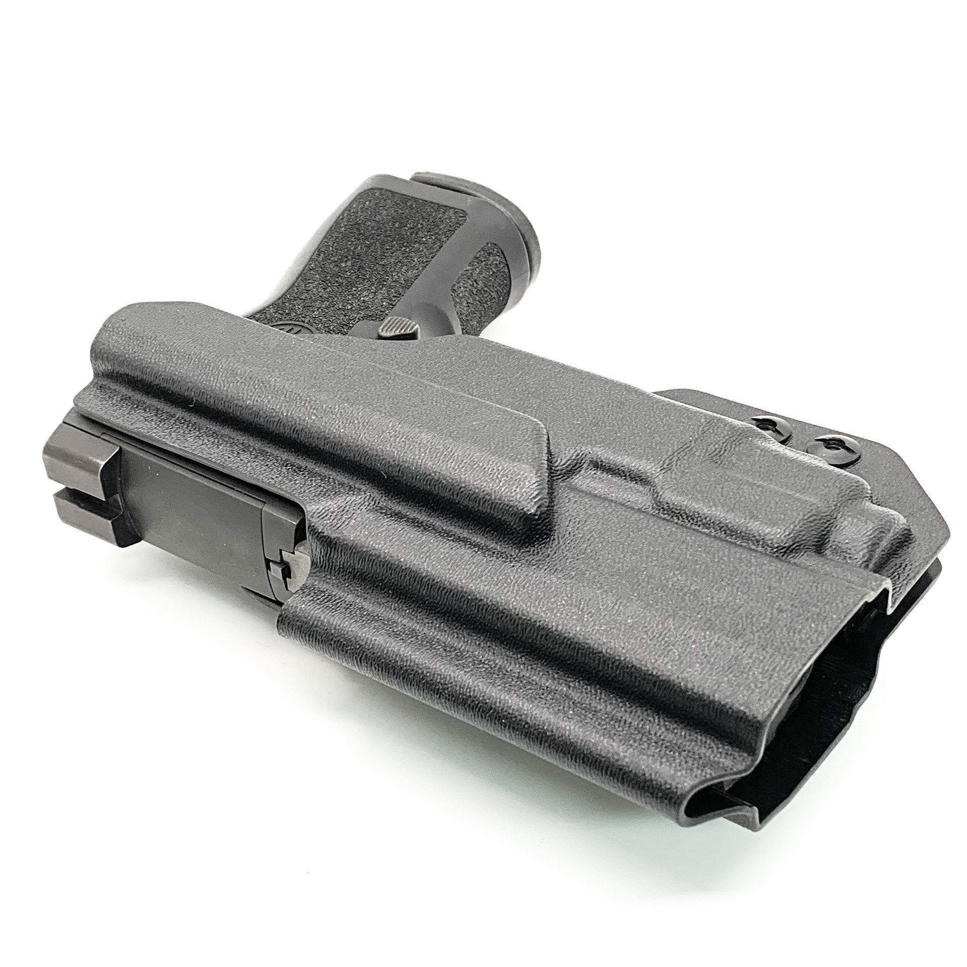 For the best IWB Kydex Inside Waistband Holster for the Sig Sauer P320 Compact, Carry or M18 & Streamlight TLR-8A & Gas Pedal shop Four Brothers Holsters  
