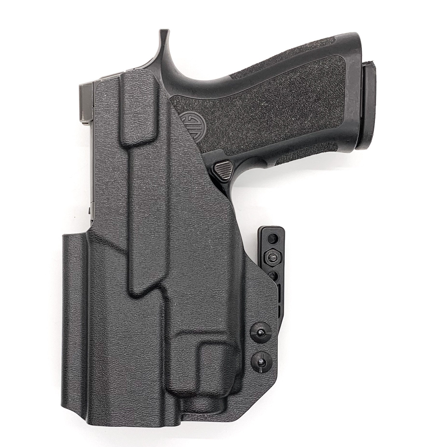 For the best IWB Kydex Inside Waistband Holster for the Sig Sauer P320 Compact, Carry and M18 & Streamlight TLR-8 or TLR-8A shop Four Brothers 4BROS Holsters. 