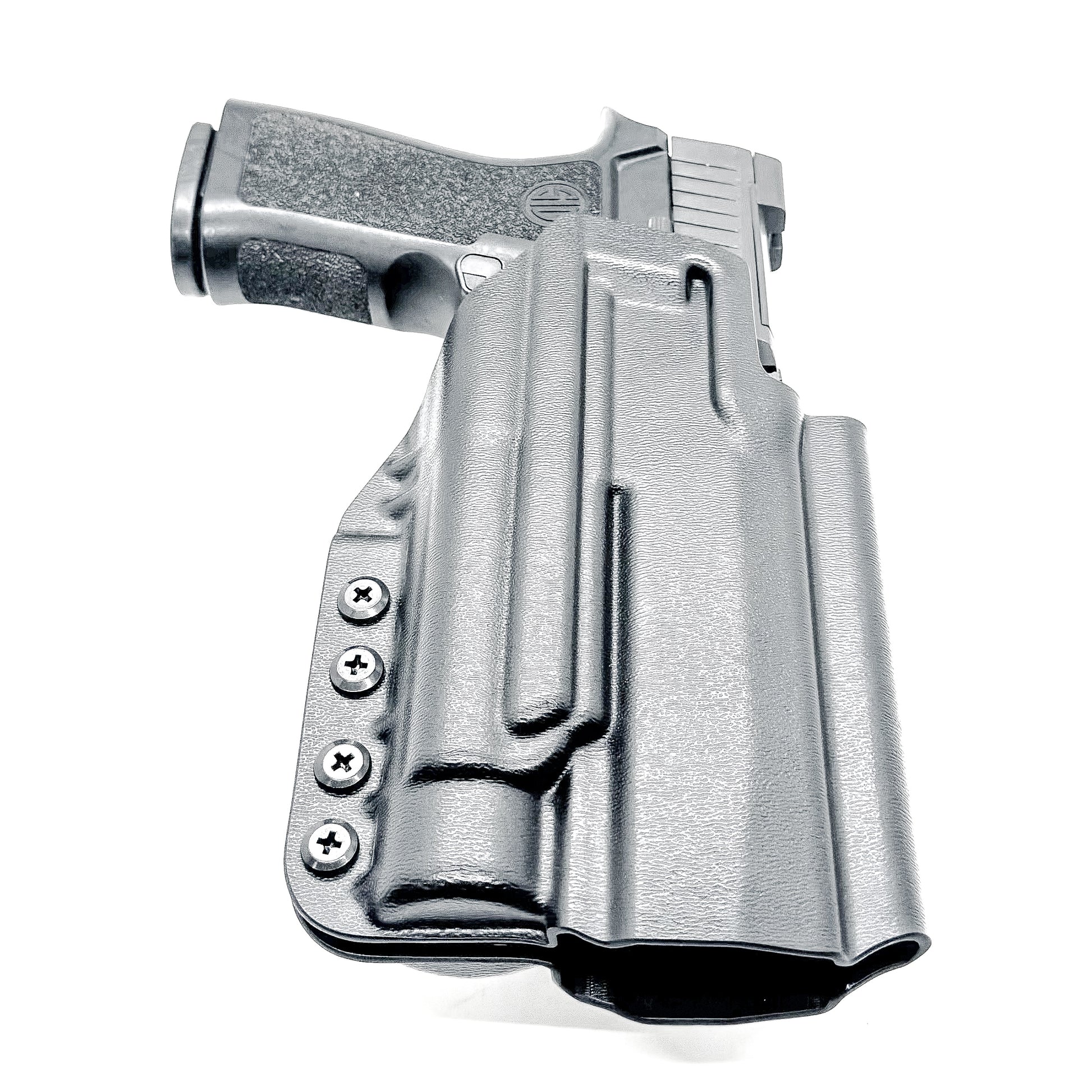 Black Sig Sauer P320 Gas Pedal & TLR-1 HL-X OWB Holster with 4BROS 1.5" Belt Slide from 4BROS Holsters