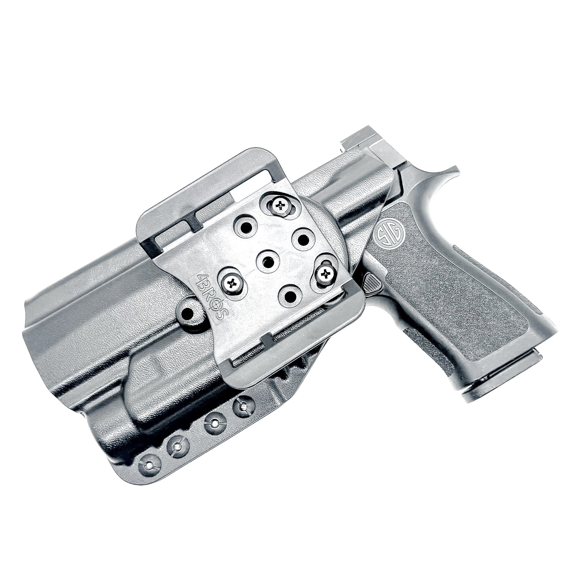 Black Sig Sauer P320 Gas Pedal & TLR-1 HL-X OWB Holster with 4BROS 1.5" Belt Slide from 4BROS Holsters