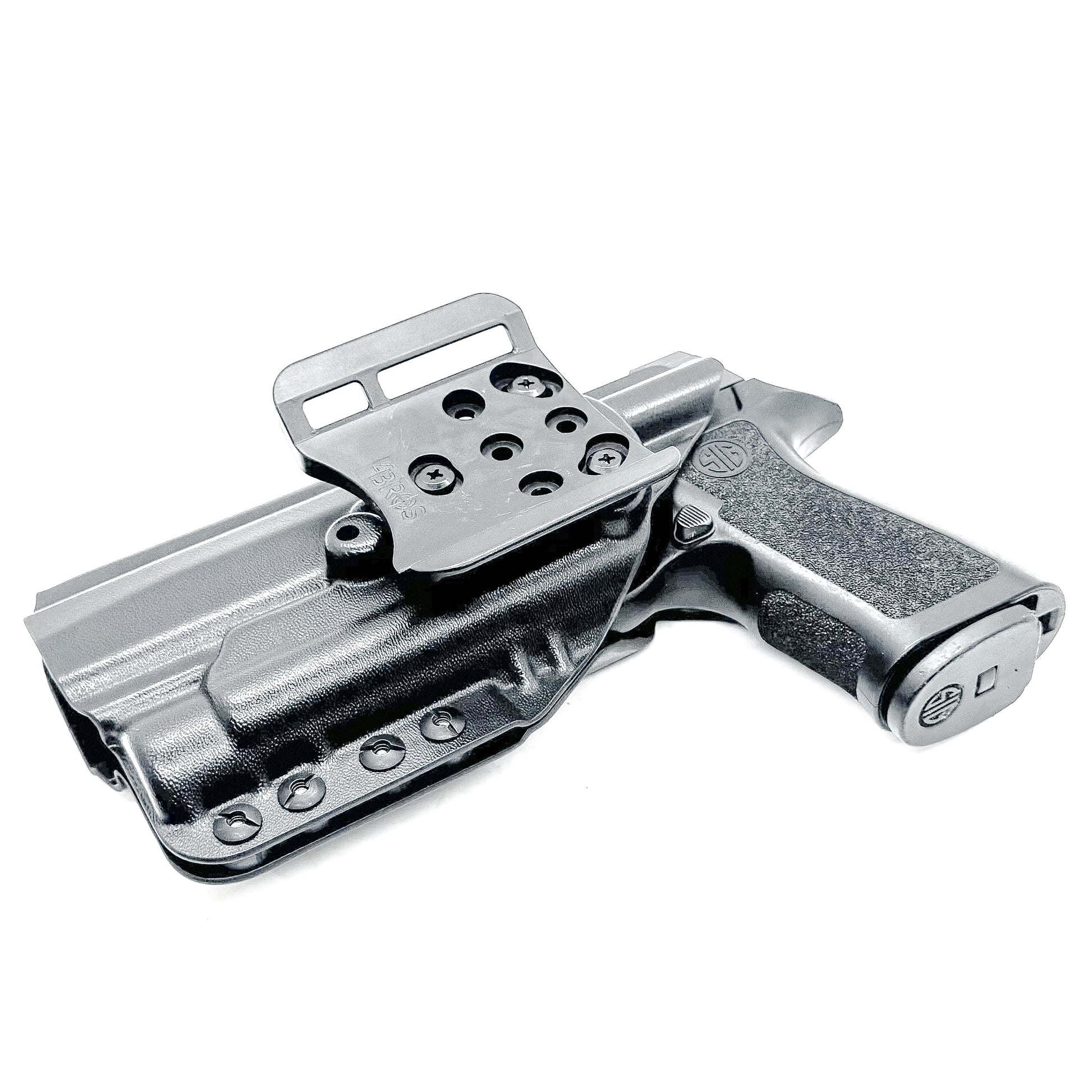 Black Sig Sauer P320 Gas Pedal & TLR-1 HL-X OWB Holster with 4BROS 1.5" Belt Slide from 4BROS Holsters