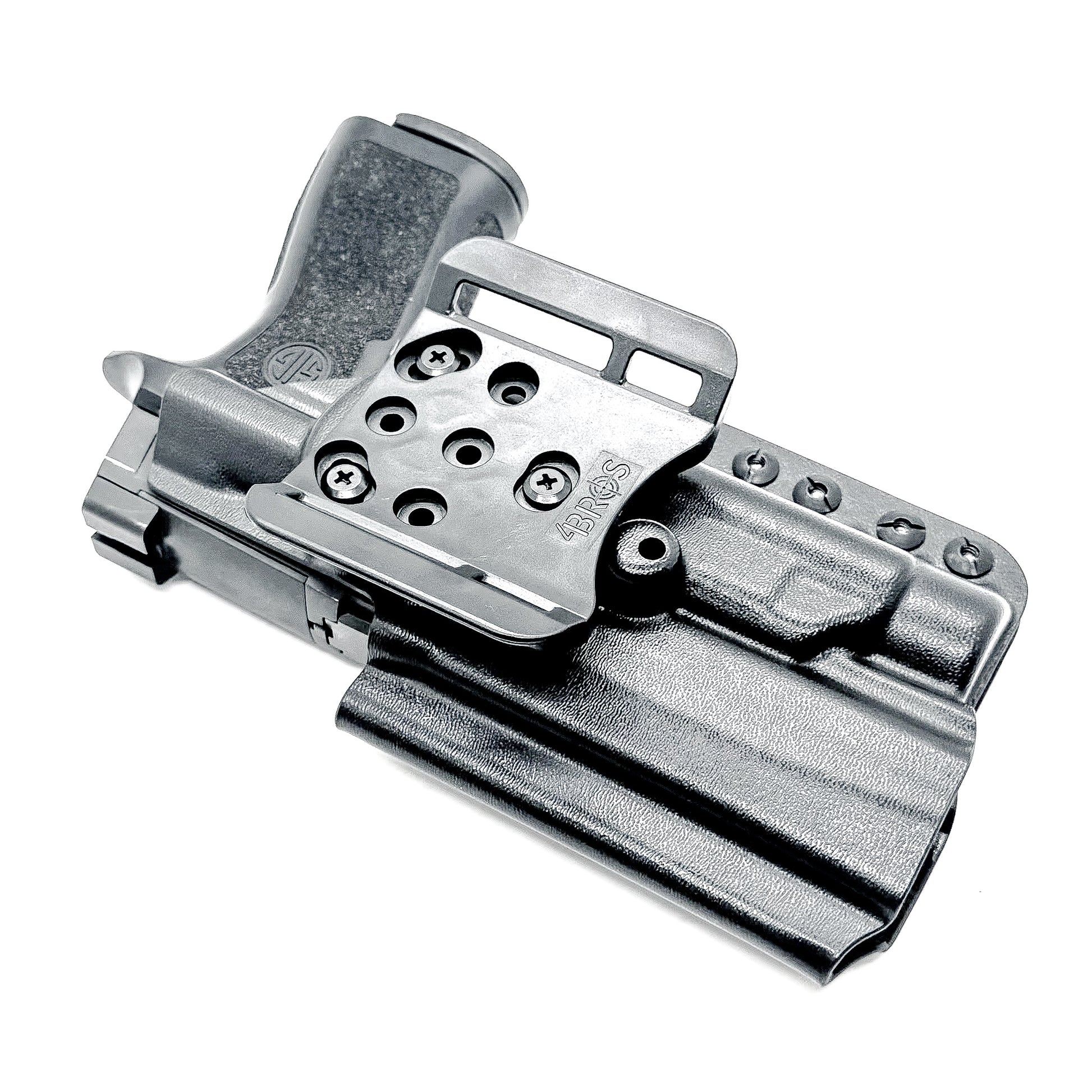 Black Sig Sauer P320 Gas Pedal & TLR-1 HL-X OWB Holster with 4BROS 1.5" Belt Slide from 4BROS Holsters