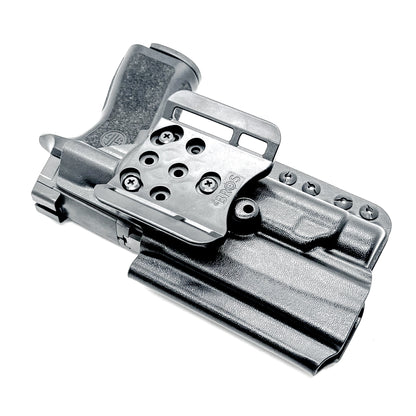 Black Sig Sauer P320 Gas Pedal & TLR-1 HL-X OWB Holster with 4BROS 1.5" Belt Slide from 4BROS Holsters