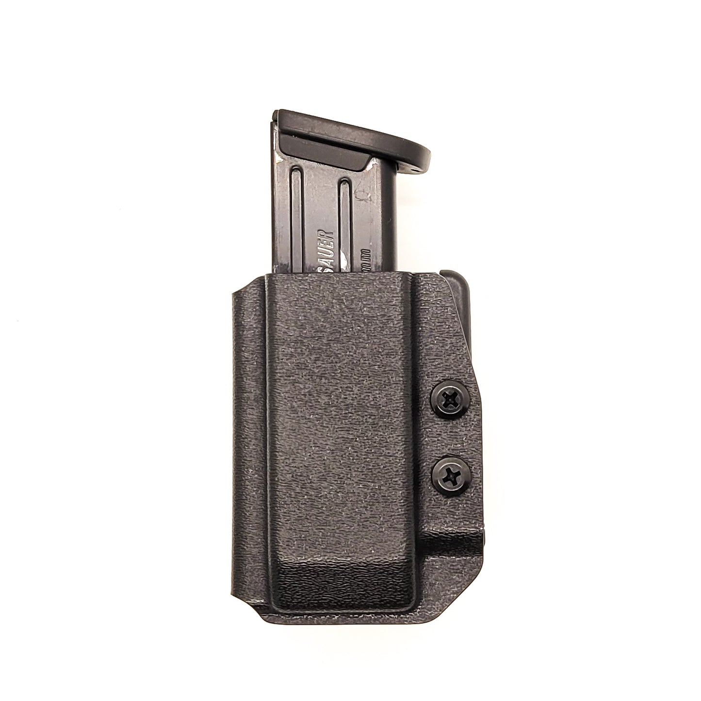 For the best, most comfortable, and rugged Kydex OWB Outside Waistband magazine pouch for Sig Sauer P320 shop Four Brothers Holsters.  Suitable for belt widths of 1 1/2", 1 3/4". 2" & 2 1/2" Adjustable retention and cant outside waist carrier holster Sig P320, Glock 9mm & 40, Ruger, Walther, Smith & Wesson, FN