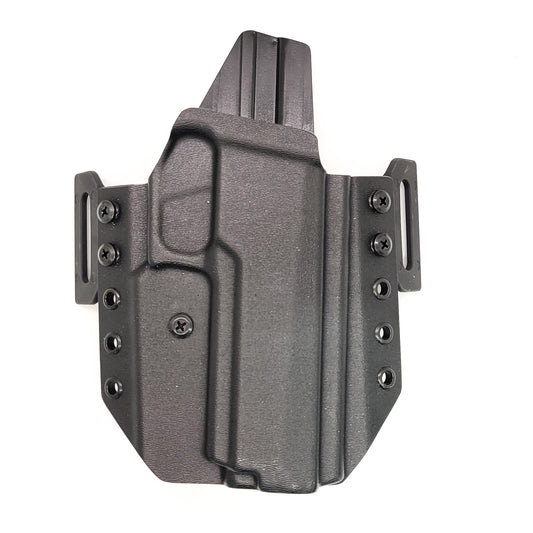 Outside Waistband Pancake Style Kydex holster for the Sig Sauer P320 from Four Brothers Holsters Adjustable retention, open muzzle, cleared for red dot sights