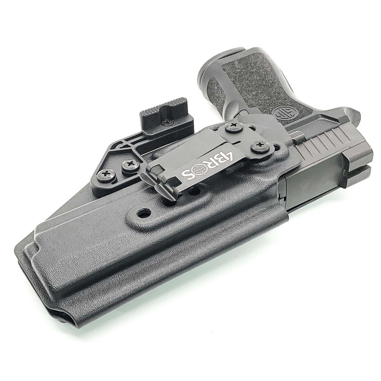 For the best inside Waistband Kydex holster designed to fit the Sig Sauer P320 X-Five Legion pistols shop Four Brothers Holsters.  Full sweatguard, adjustable retention, adjustable ride height, and cant.  Minimal material and smooth edges reduce printing and fit most red dot sights. Proudly made in the USA.  XFive X5