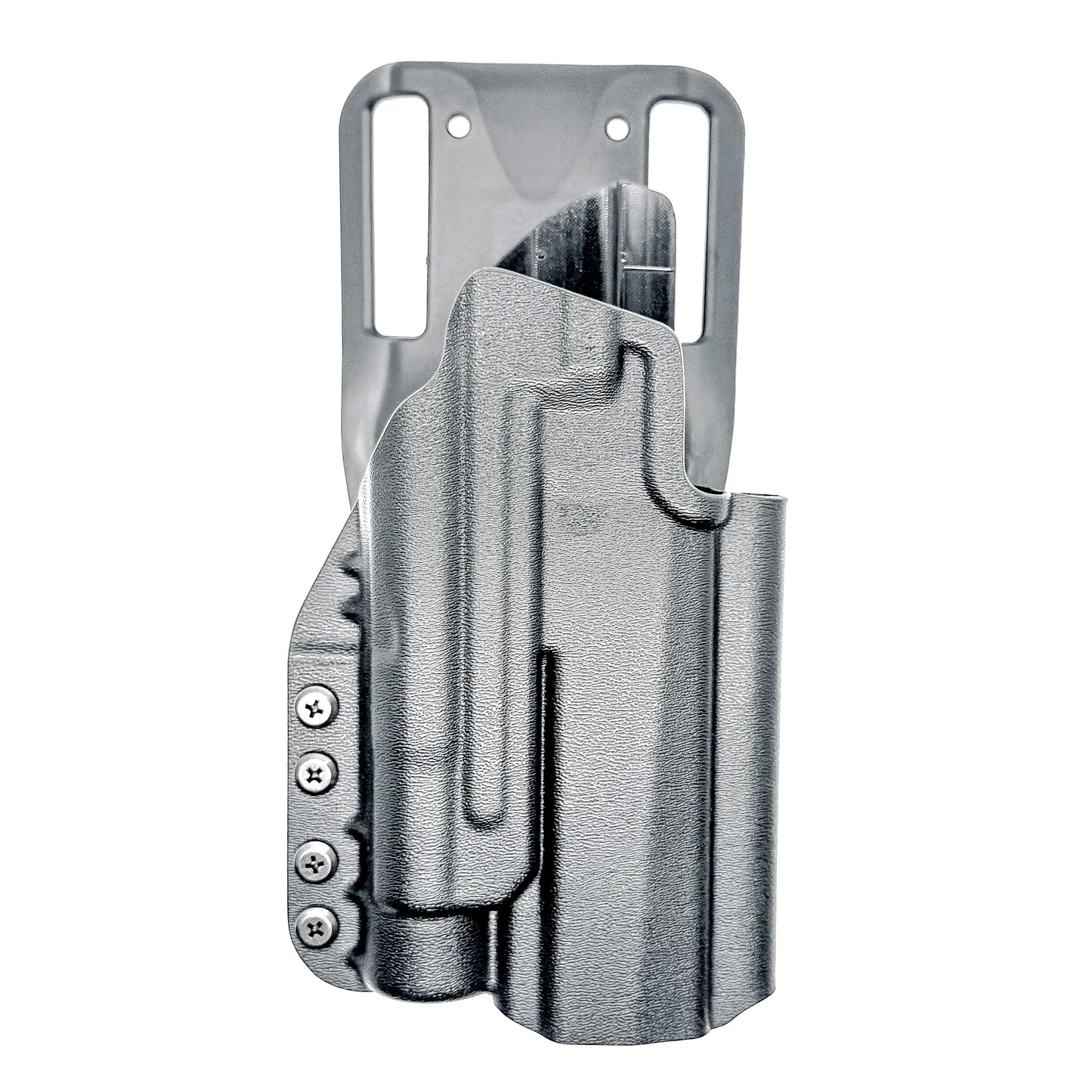 Black Outside Waistband OWB Full Size or Carry P320 series & Streamlight TLR-1 or TLR-1 HL Duty & Competition Holster with Duty Drop from Four 
Brothers Holsters.