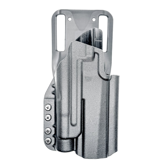 Black Outside Waistband OWB Full Size or Carry P320 series & Streamlight TLR-1 or TLR-1 HL Duty & Competition Holster with Duty Drop from Four 
Brothers Holsters.