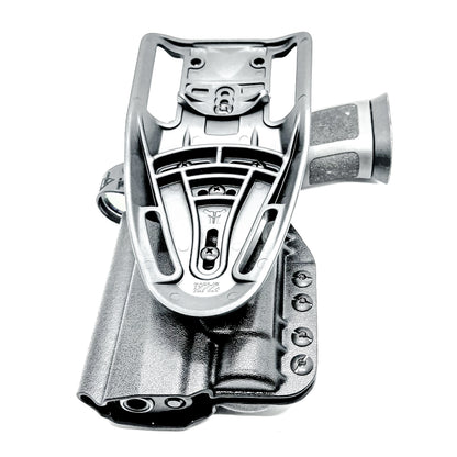Black Outside Waistband OWB Full Size or Carry P320 series & Streamlight TLR-1 or TLR-1 HL Duty & Competition Holster with Duty Drop from Four 
Brothers Holsters.
