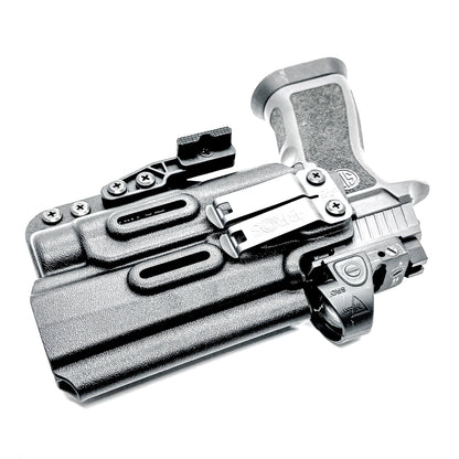 IWB Kydex Inside Waistband Holster for the Sig Sauer P320 Full-Size & Carry pistols & Streamlight TLR-1 or TLR-1 HL in Black with a DCC Monoblock and a ModWing.
