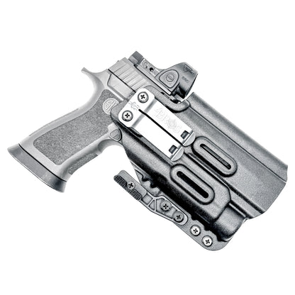 IWB Kydex Inside Waistband Holster for the Sig Sauer P320 Full-Size & Carry pistols & Streamlight TLR-1 or TLR-1 HL in Black with a DCC Monoblock and a ModWing.