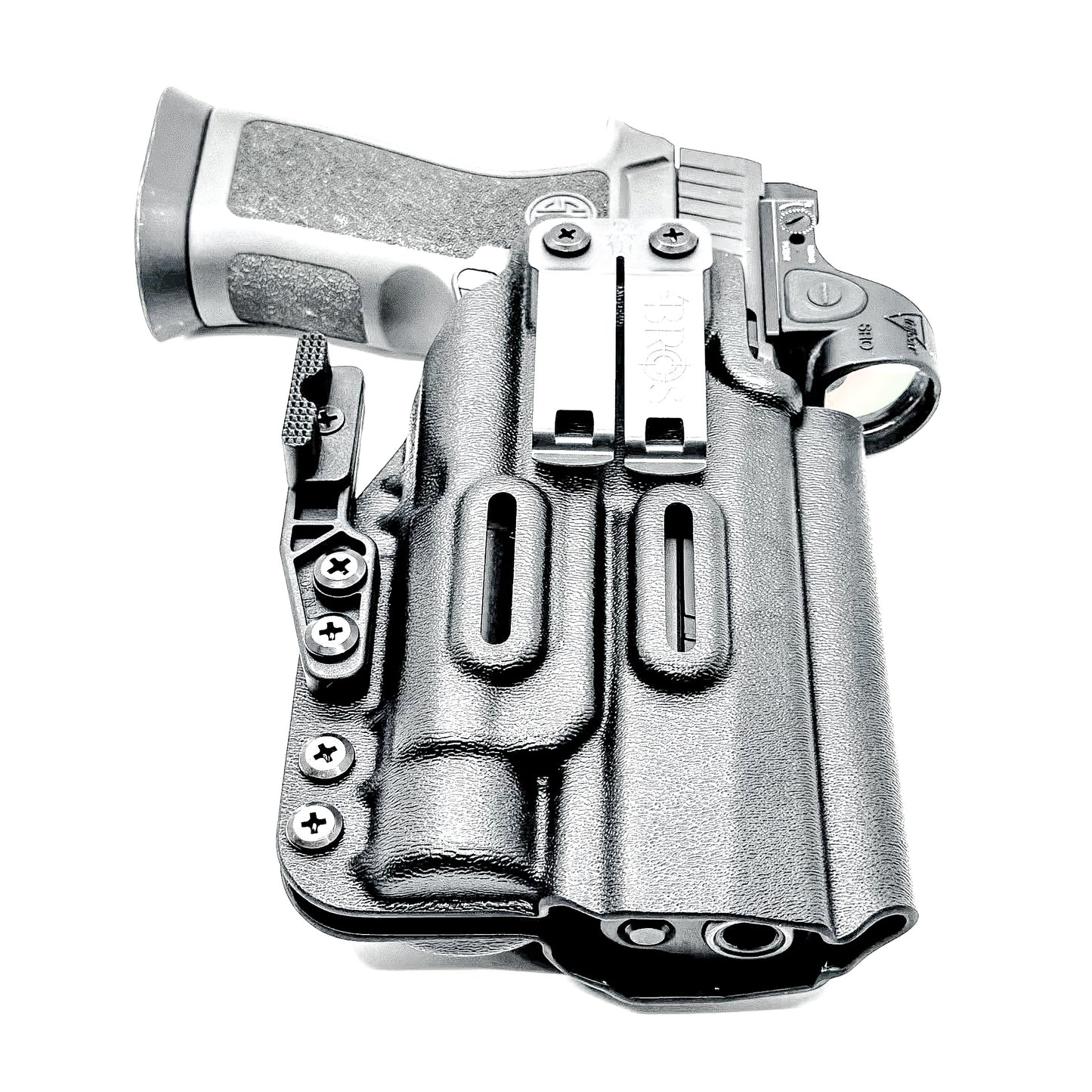 IWB Kydex Inside Waistband Holster for the Sig Sauer P320 Full-Size & Carry pistols & Streamlight TLR-1 or TLR-1 HL in Black with a DCC Monoblock and a ModWing.
