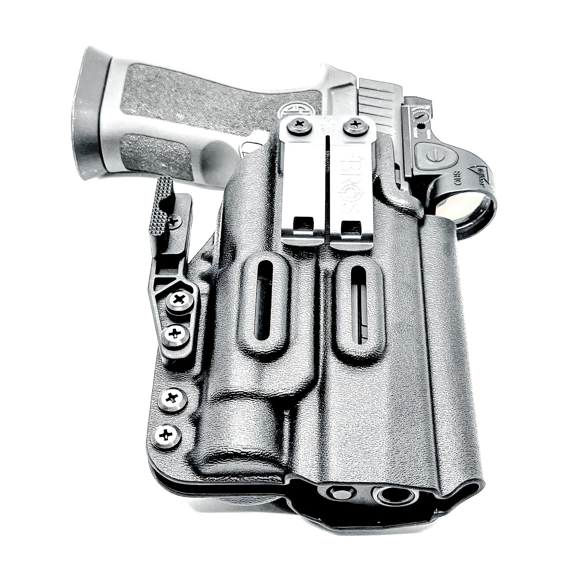 IWB Kydex Inside Waistband Holster for the Sig Sauer P320 Full-Size & Carry pistols & Streamlight TLR-1 or TLR-1 HL in Black with a DCC Monoblock and a ModWing.