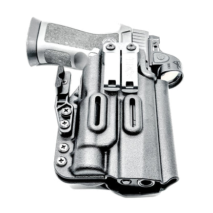 IWB Kydex Inside Waistband Holster for the Sig Sauer P320 Full-Size & Carry pistols & Streamlight TLR-1 or TLR-1 HL in Black with a DCC Monoblock and a ModWing.