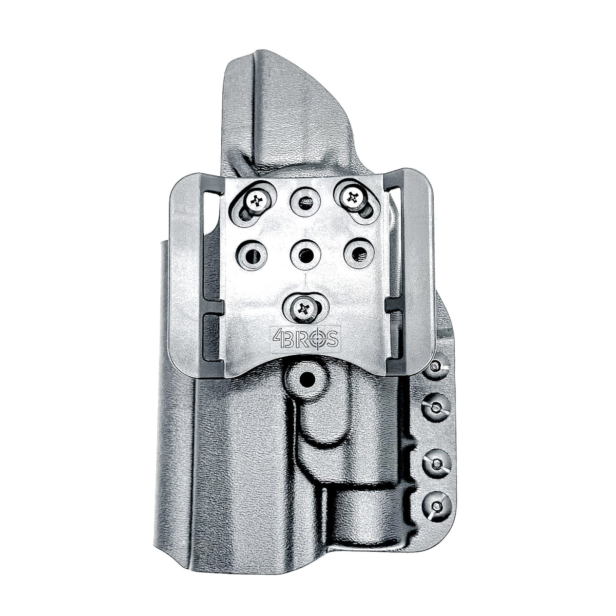 OWB Holster for the Sig Sauer P320 Full Size, Carry, Compact, M17, M18, X-Five or X5 pistol & Streamlight TLR-1, shown in Black with a 4BROS 1.5" Belt Slide.