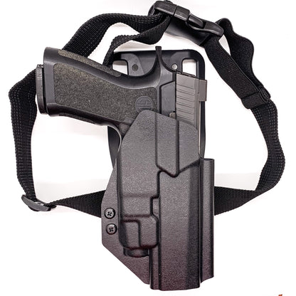 For the best OWB Sig Sauer Full Size and Compact P320 & Streamlight TLR-7 Xor A & GoGun USA Gas Pedal Duty & Competition Holster, shop Four Brothers Holsters. 
