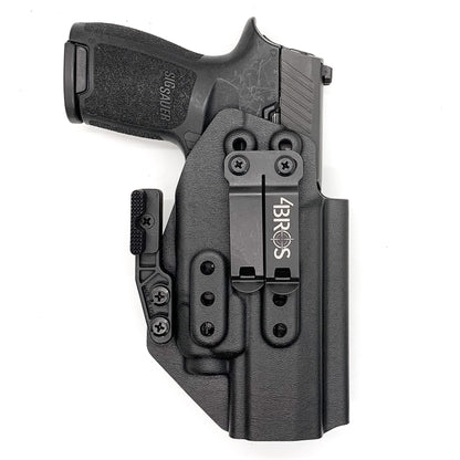 For the best, IWB holster for the Sig Sauer P320 Full Size, X5, & M17 with Streamlight TLR-7 X or A & Align Tactical Thumb Rest, shop Four Brothers holsters. 