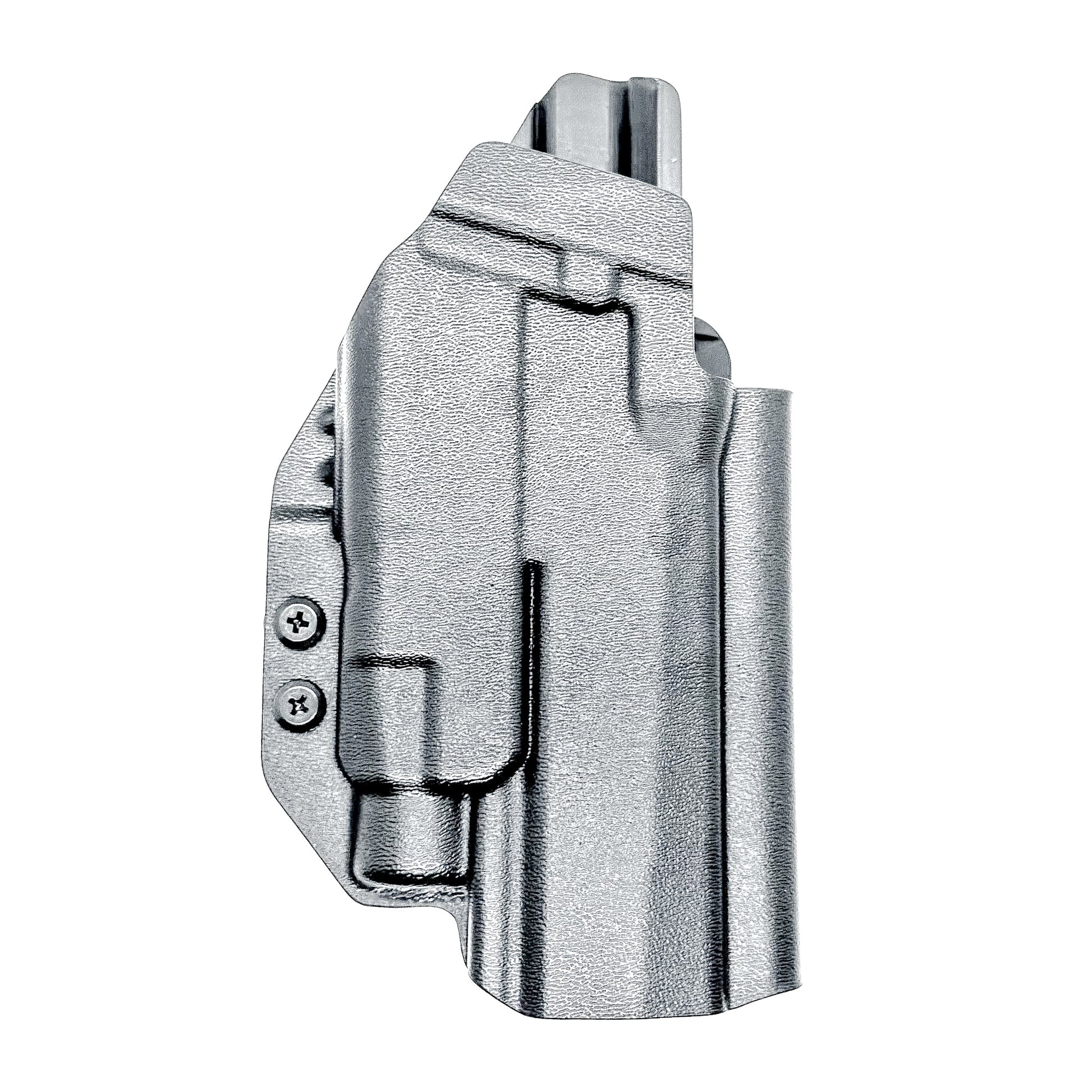 Black Outside Waistband OWB Holster for the Sig Sauer P320 Full Size, X5 or M17 & Streamlight TLR-7 X or HL-X & Align Tactical Thumb Rest with a 4BROS 1.5" Belt Slide.