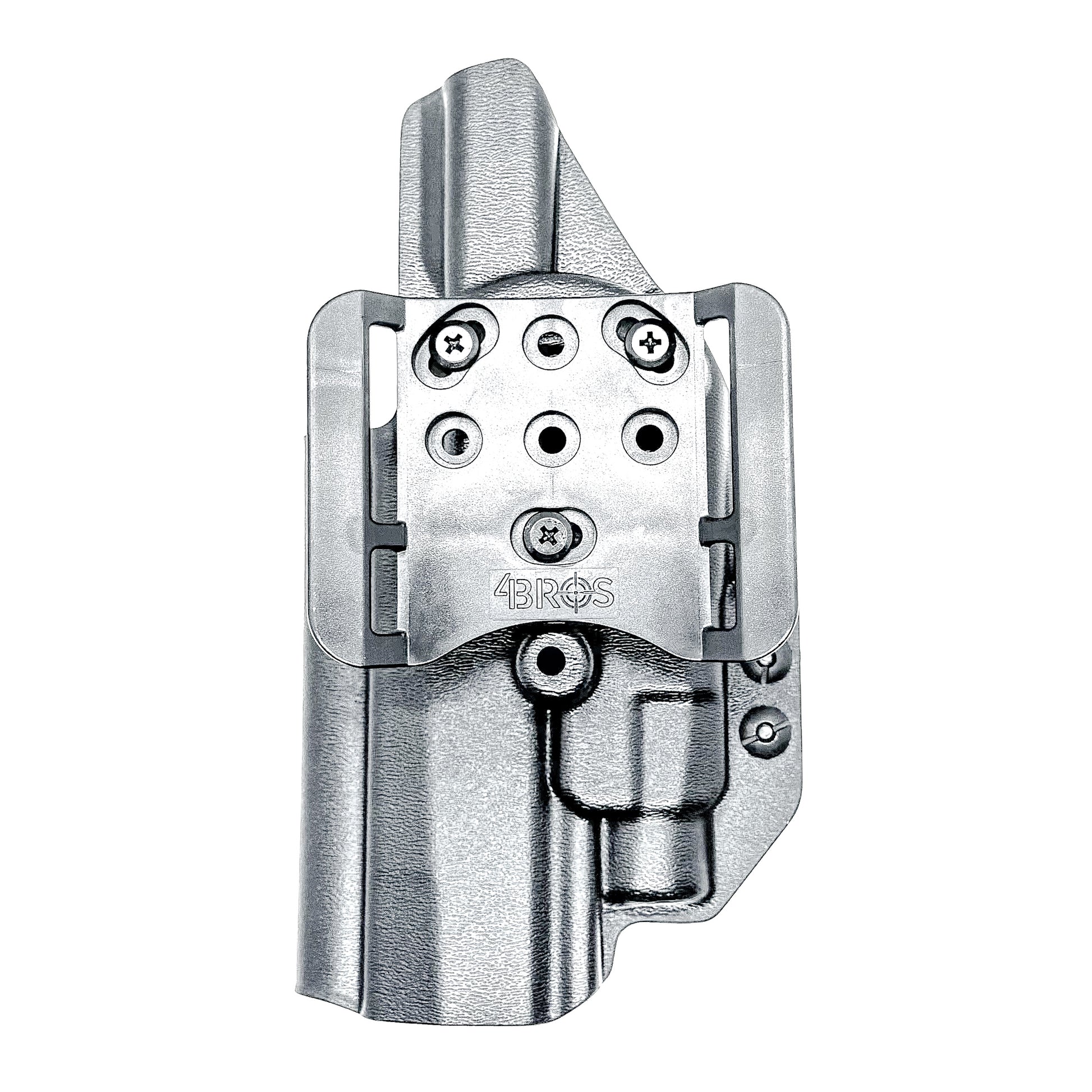 Black Outside Waistband OWB Holster for the Sig Sauer P320 Full Size, X5 or M17 & Streamlight TLR-7 X or HL-X & Align Tactical Thumb Rest with a 4BROS 1.5" Belt Slide.