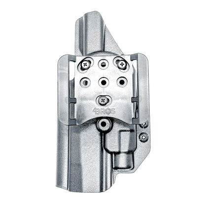 Black Outside Waistband OWB Holster for the Sig Sauer P320 Full Size, X5 or M17 & Streamlight TLR-7 X or HL-X & Align Tactical Thumb Rest with a 4BROS 1.5" Belt Slide.