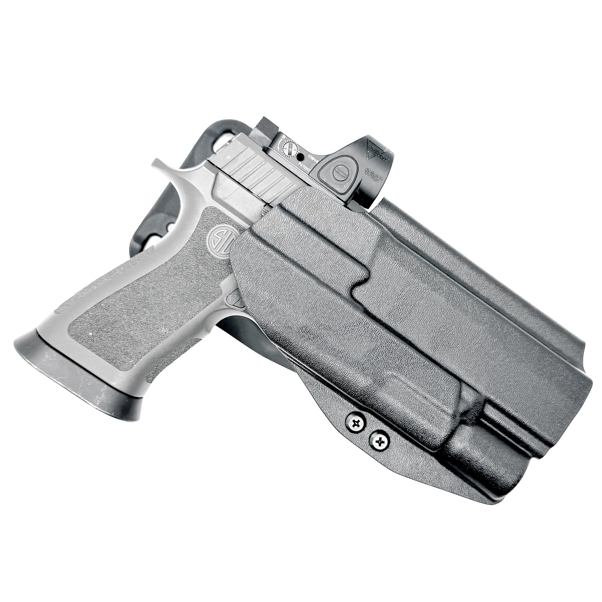 Sig Sauer P320 with X300 Gas Pedal Duty & Competition Holster in Black with Duty Drop