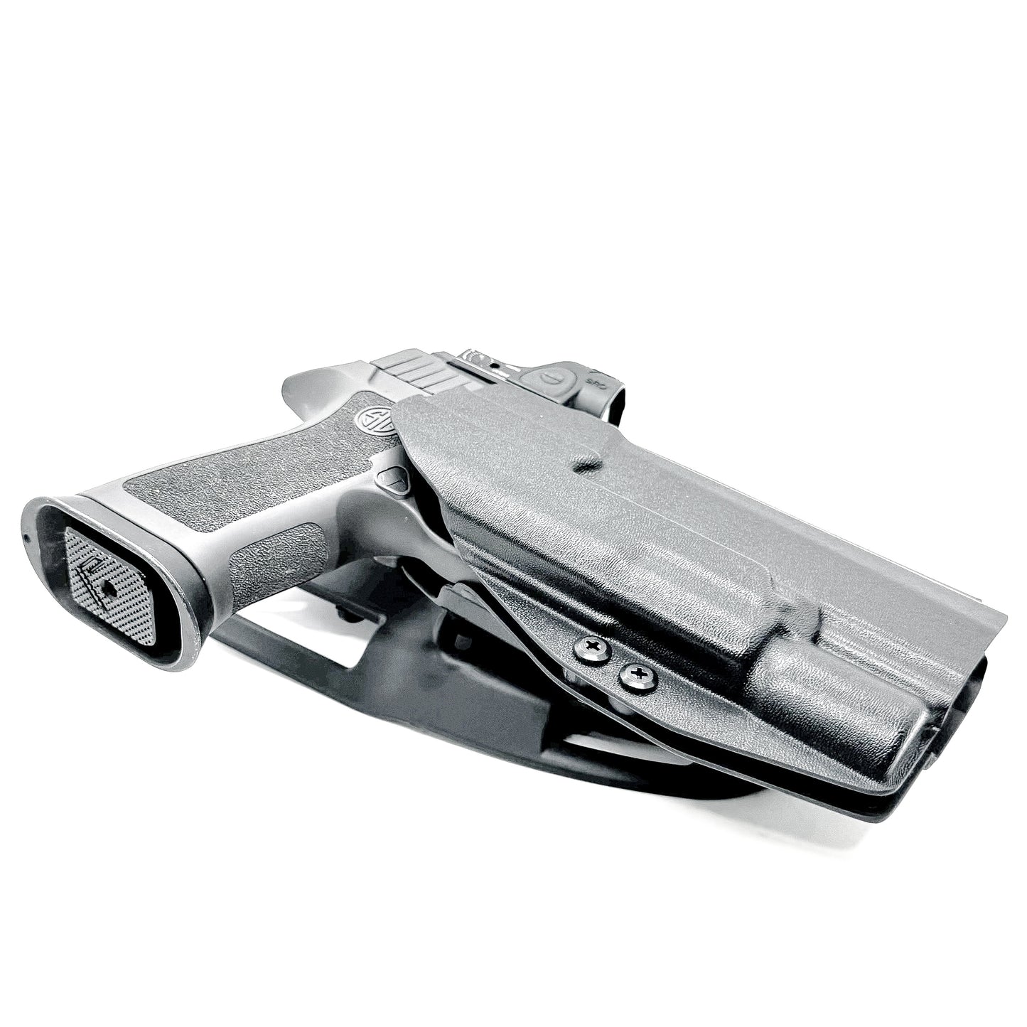 Sig Sauer P320 with X300 Gas Pedal Duty & Competition Holster in Black with Duty Drop