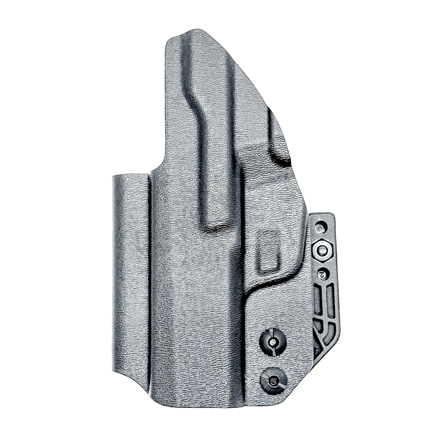 AIWB, IWB, Kydex Inside Waistband Holster Designed to fit the Sig Sauer P365-380 pistol,in black with DCC Monoblock and a modwing.