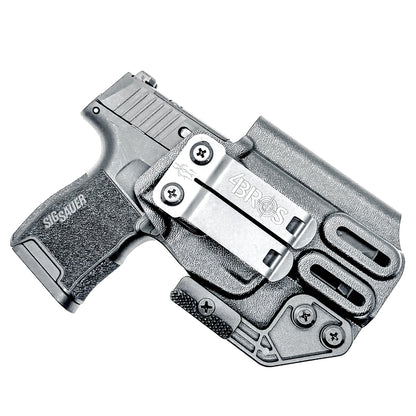 AIWB, IWB, Kydex Inside Waistband Holster Designed to fit the Sig Sauer P365-380 pistol,in black with DCC Monoblock and a modwing.