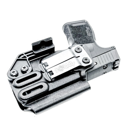 AIWB, IWB, Kydex Inside Waistband Holster Designed to fit the Sig Sauer P365-380 pistol,in black with DCC Monoblock and a modwing.