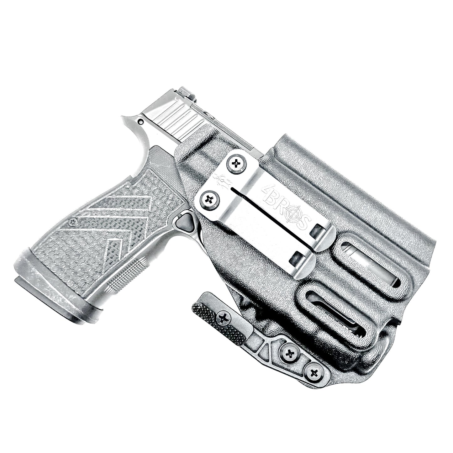 Inside Waistband IWB holster for the Sig Sauer P365-AXG Legion Gen 1 with the Streamlight TLR-7 X or A in black with the DCC Monoblock and a modwing.