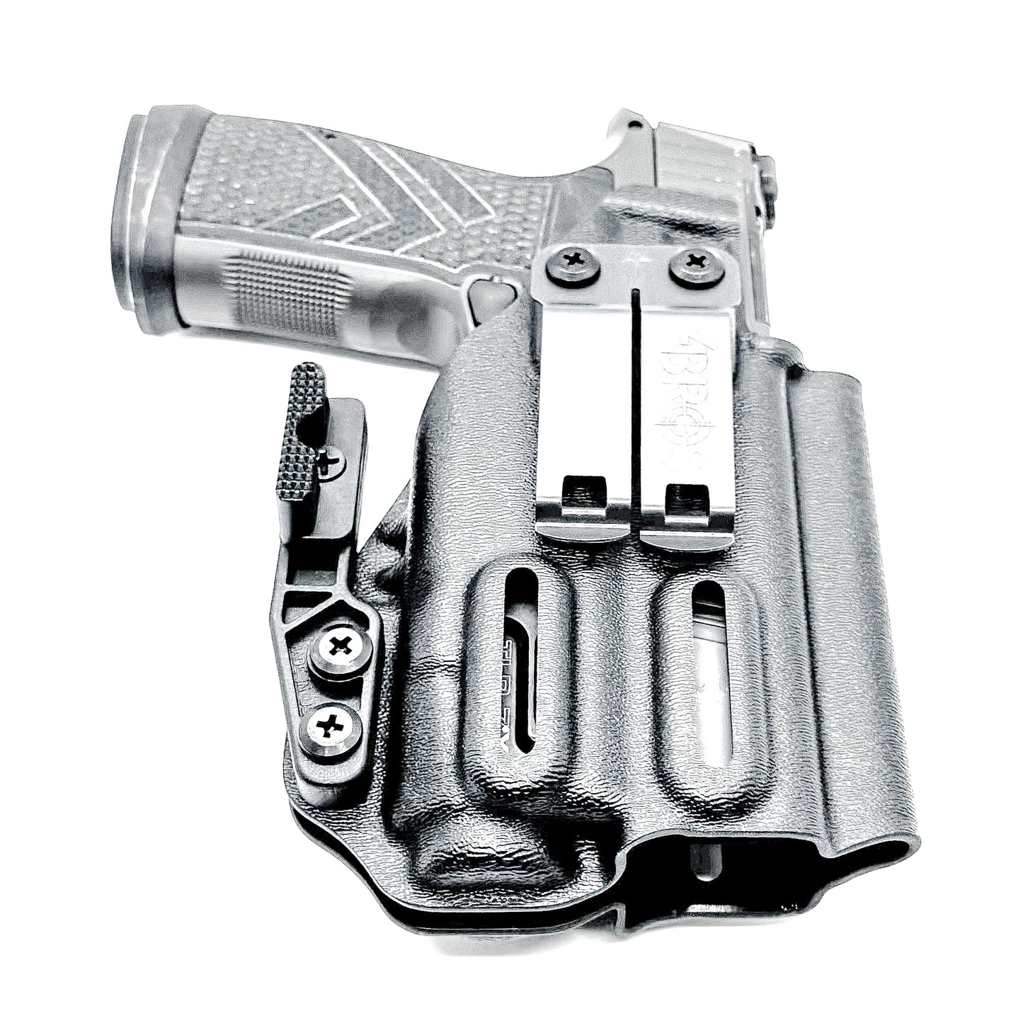 Inside Waistband IWB holster for the Sig Sauer P365-AXG Legion Gen 1 with the Streamlight TLR-7 X or A in black with the DCC Monoblock and a modwing.