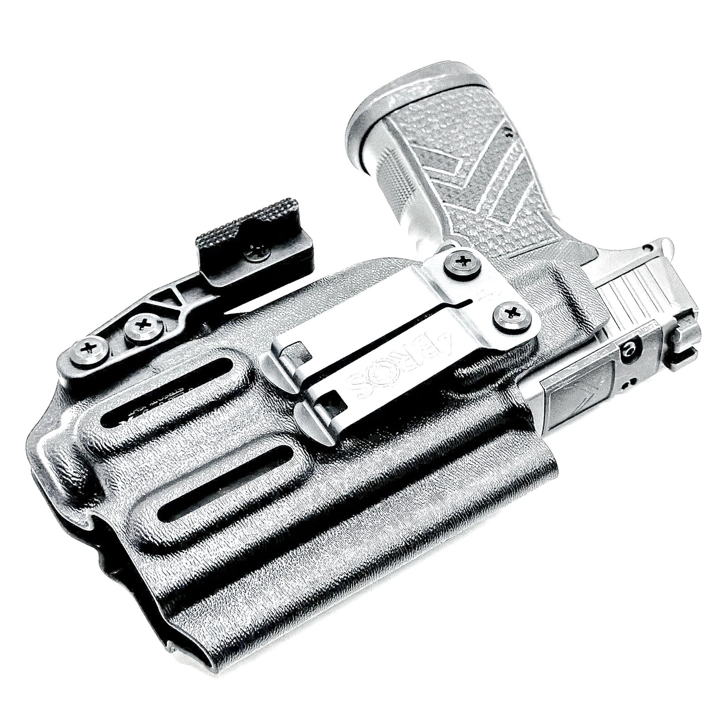 Inside Waistband IWB holster for the Sig Sauer P365-AXG Legion Gen 1 with the Streamlight TLR-7 X or A in black with the DCC Monoblock and a modwing.