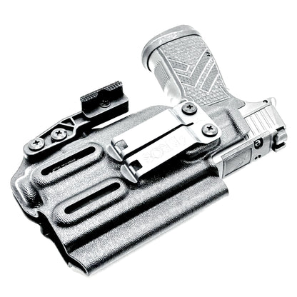Inside Waistband IWB holster for the Sig Sauer P365-AXG Legion Gen 1 with the Streamlight TLR-7 X or A in black with the DCC Monoblock and a modwing.