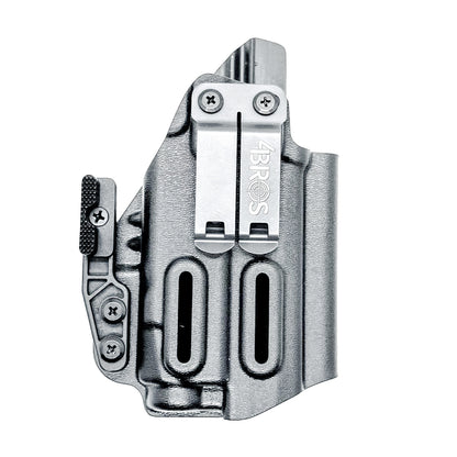 Inside Waistband IWB holster for the Sig Sauer P365-AXG Legion Gen 2 with the Streamlight TLR-7 X or A in black with the DCC Monoblock and a modwing.