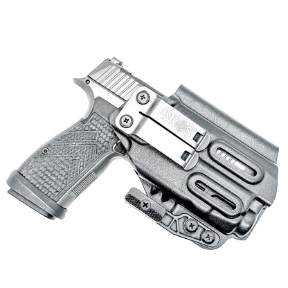 Inside Waistband IWB holster for the Sig Sauer P365-AXG Legion Gen 2 with the Streamlight TLR-7 X or A in black with the DCC Monoblock and a modwing.