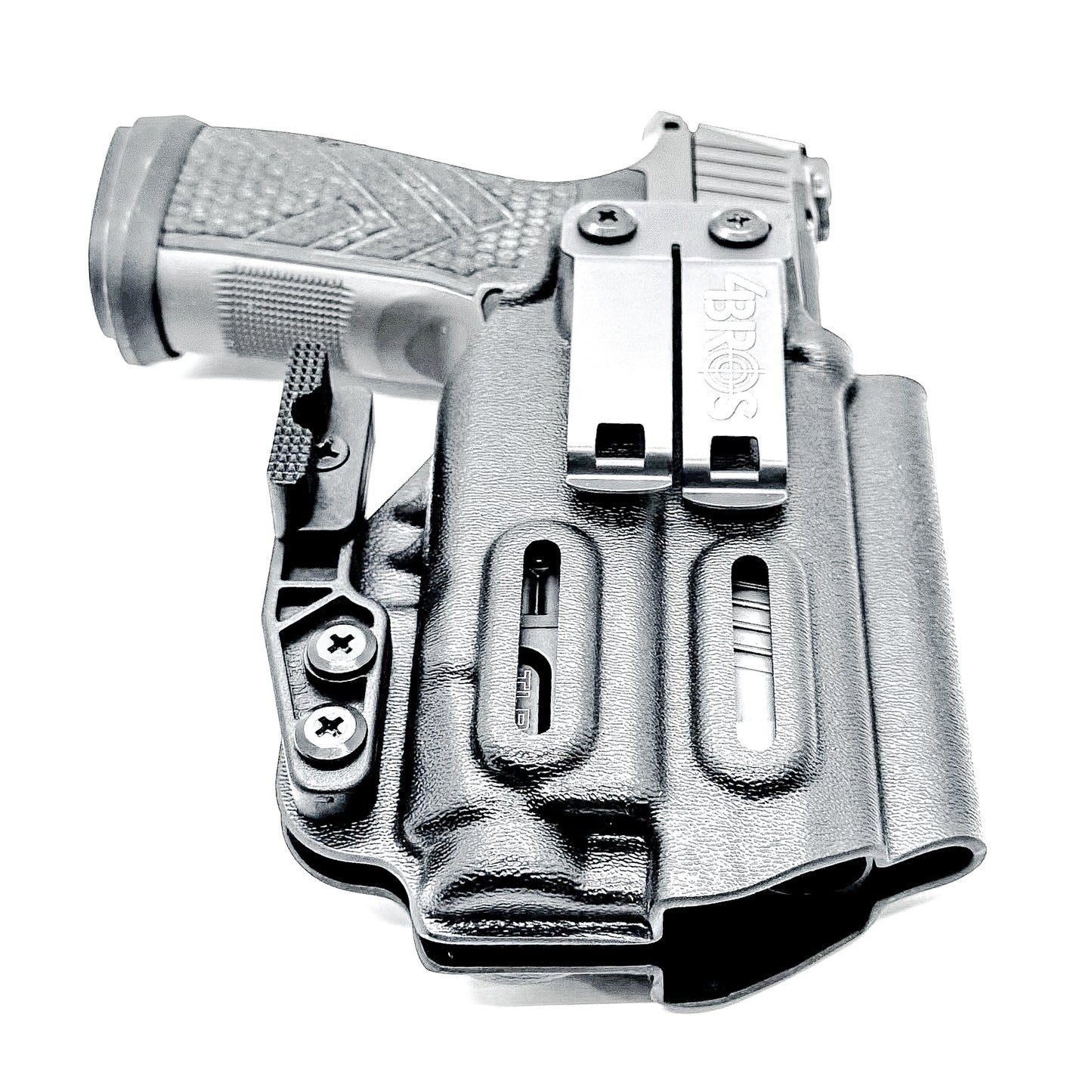 Inside Waistband IWB holster for the Sig Sauer P365-AXG Legion Gen 2 with the Streamlight TLR-7 X or A in black with the DCC Monoblock and a modwing.