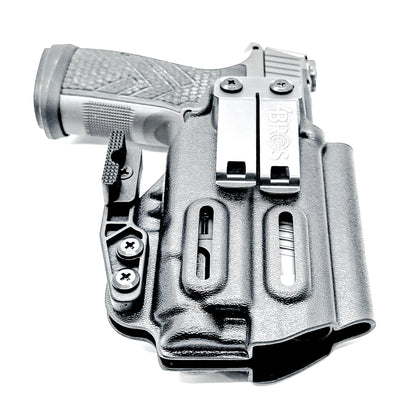 Inside Waistband IWB holster for the Sig Sauer P365-AXG Legion Gen 2 with the Streamlight TLR-7 X or A in black with the DCC Monoblock and a modwing.